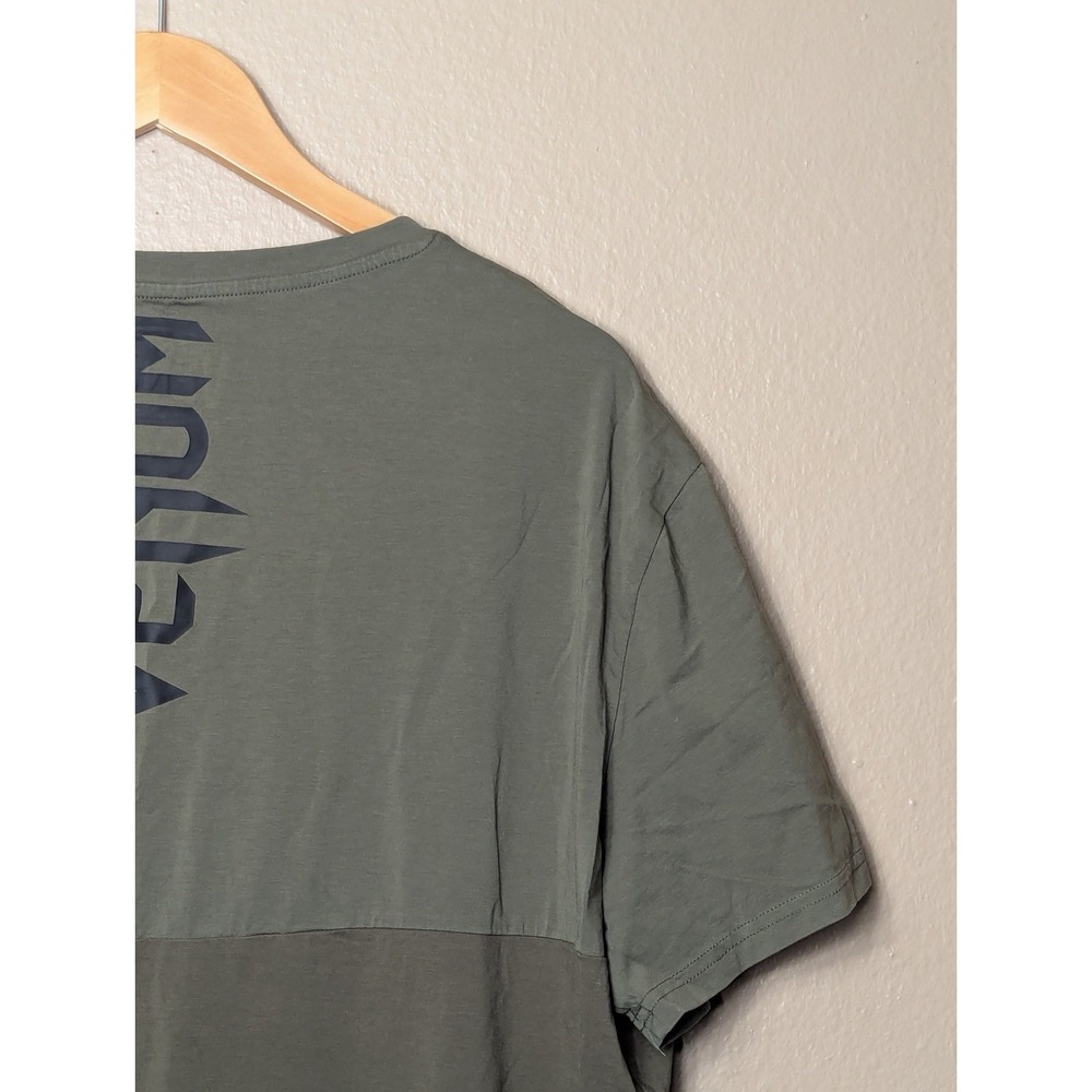 Venum Laser T-Shirt Mens XXL Olive Green Longline Side Zip Waterproof MMA - Picture 7 of 12